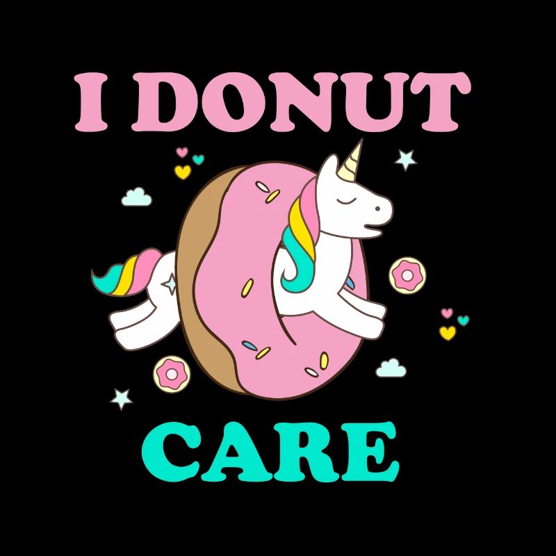 Donuts Essen Regenbogen Einhorn Pony Logo