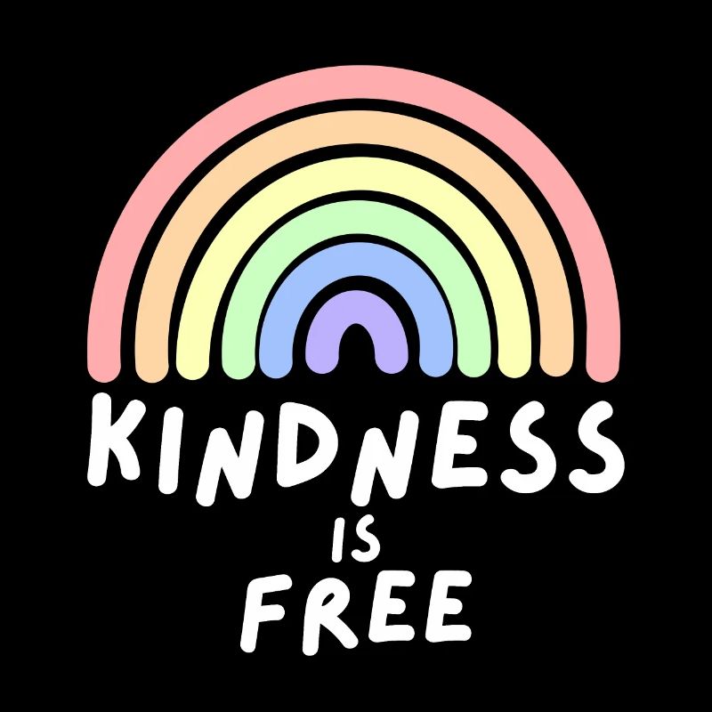 Kindness is Free - Pastel Rainbow Design