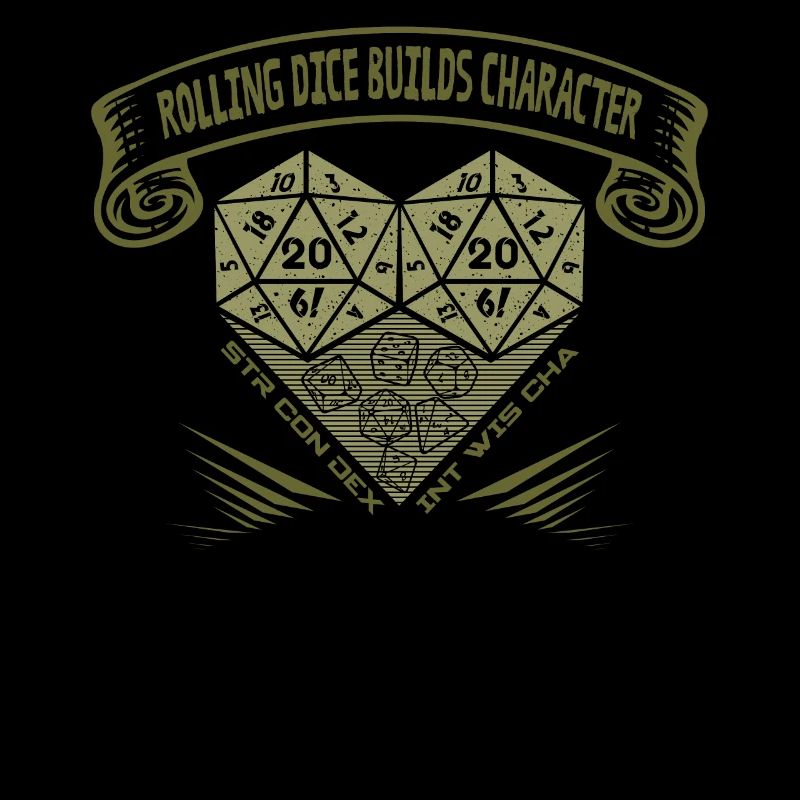 Rolling Dice Builds Character - D20 Tabletop RPG