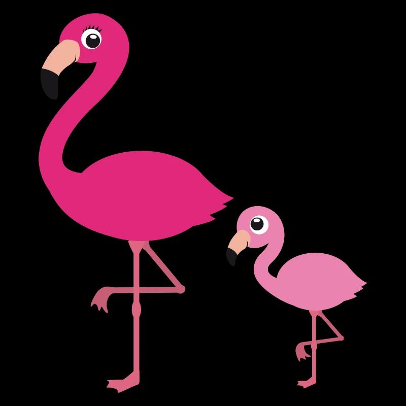 Flamingo Mutter mit Kind