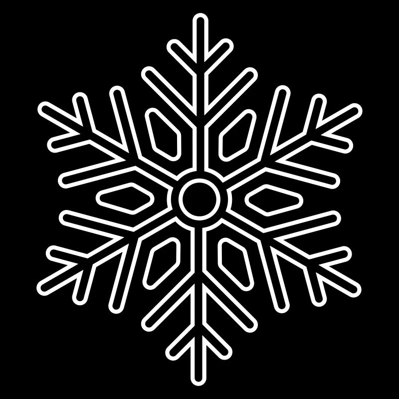 Winter: Icon Schneeflocke oder Schneekristall
