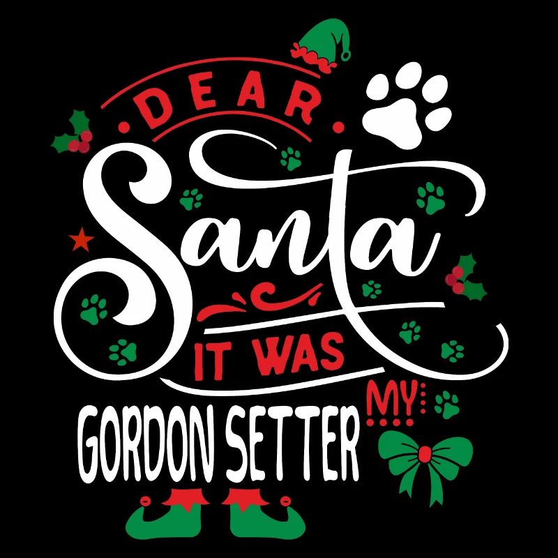 Weihnachten Santa Hunderasse Gordon Setter