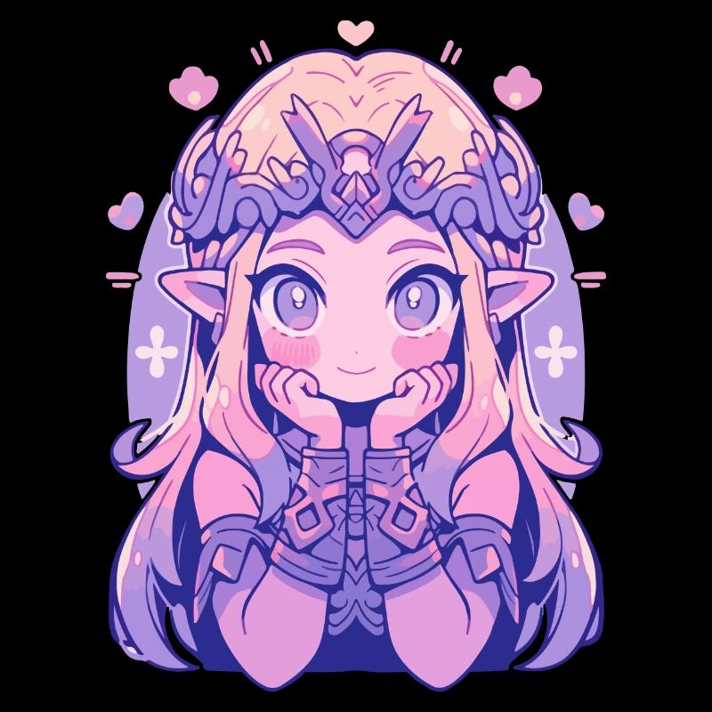 Princesse Chibi mignonne - Conception de conte de fées mignon