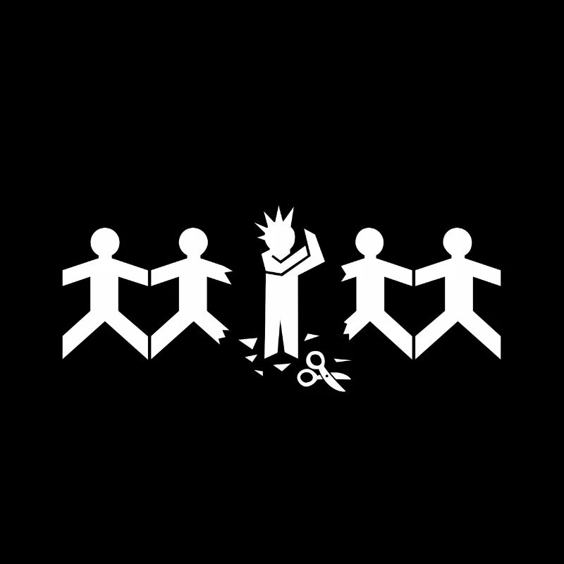 Punk stick figure breaks out | gift idea