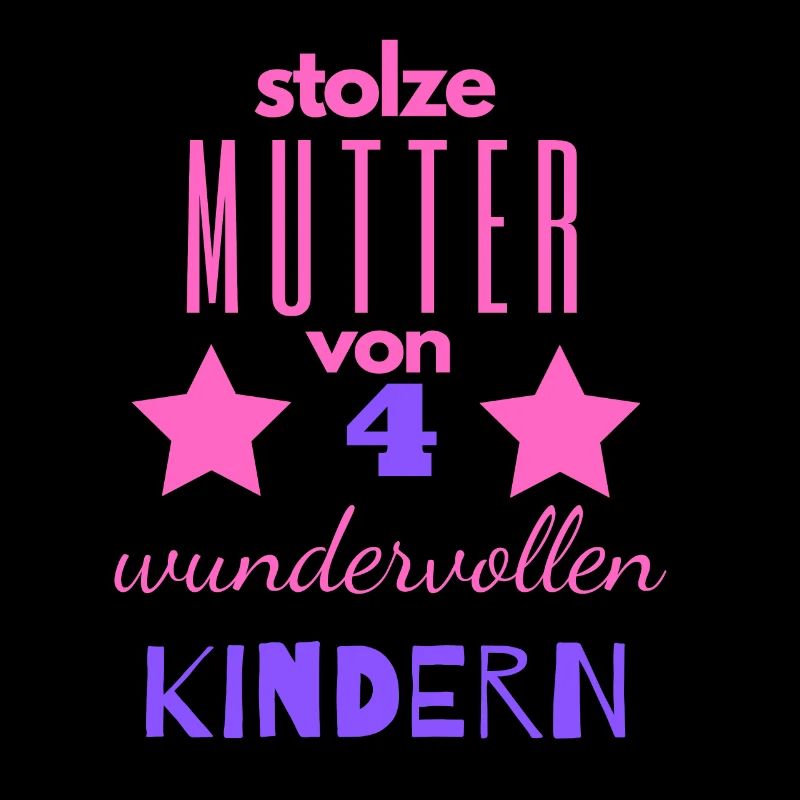 stolze Mutter von vier Kindern