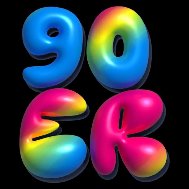 90er,retro,ballons,3d,90 er Jahre,bunt