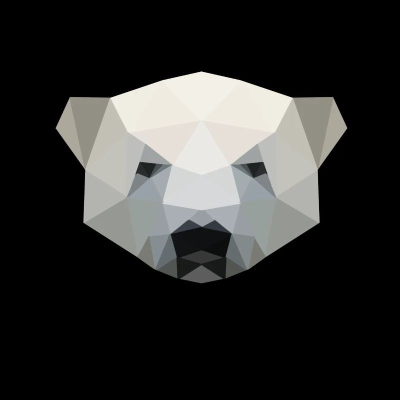 Eisbär, Eisbärenkopf polygon geometrisch