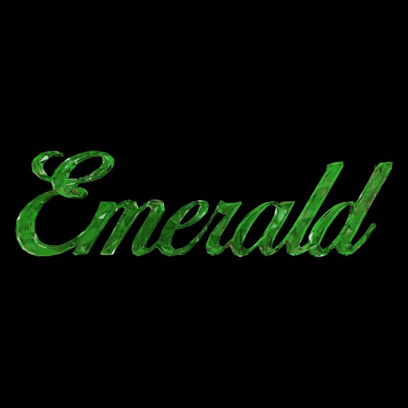 Emerald Stylized Text