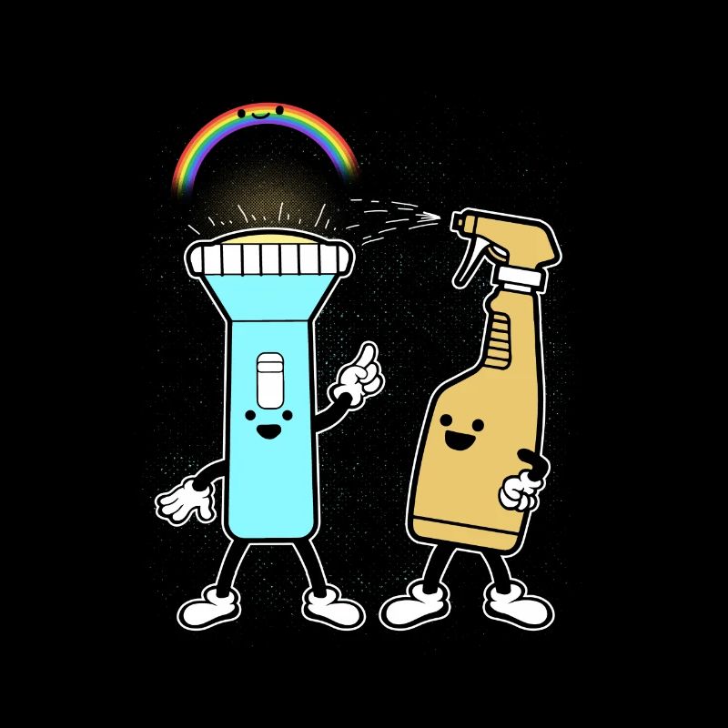 Flashlight rainbow