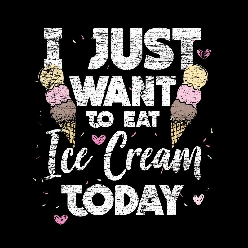 Eiscreme Eis lecker vintage Waffel essen Geschenk