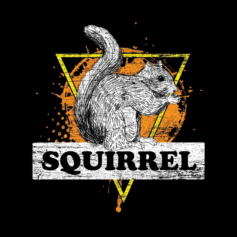 Eichhörnchen Nüsse Wald Baum Tier Geschenk vintage