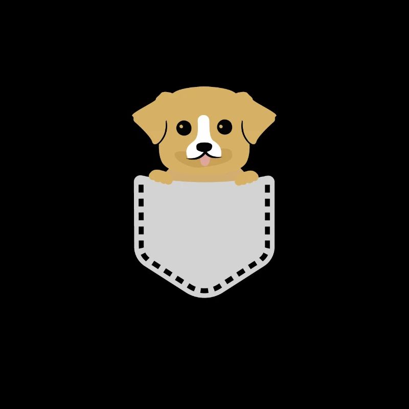 Chien doux dans un sac