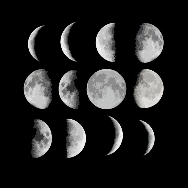 Moon phase gift moon crescent moon full moon night