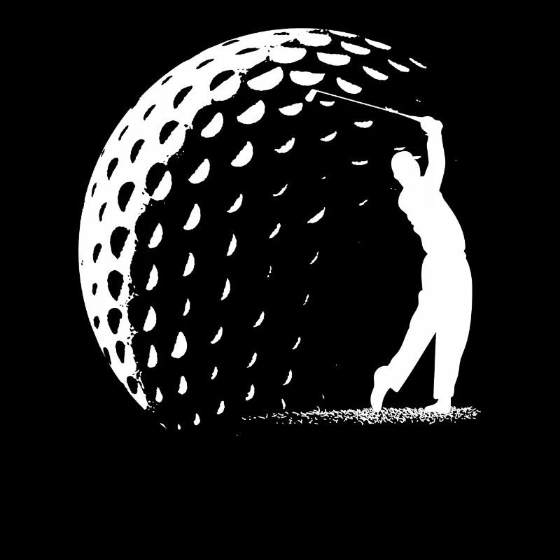 Golf Ball Tee Silhouette Gift Golfer Hole