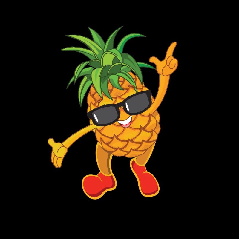 Dancing pineapple with sunglasses