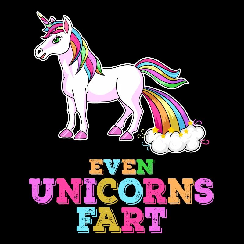 Furz Einhorn Regenbogen Pferd Mädchen Pups Pyjama