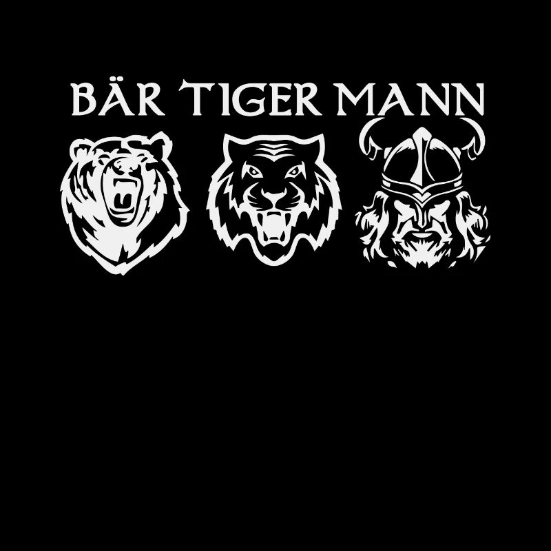 Bär Tiger Mann Bart Bartträger Spruch Geschenk