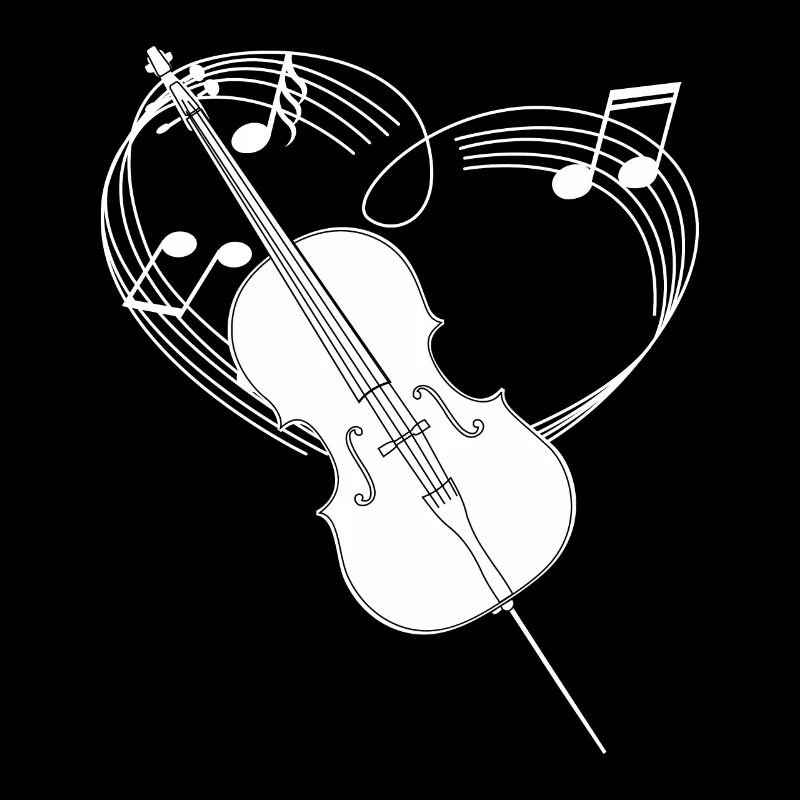 Violoncelle - Violoncelle - Violoncelliste - Coeur - Notes