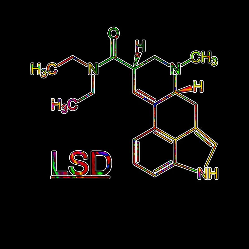 Molécule de médicament psychédélique acide LSD