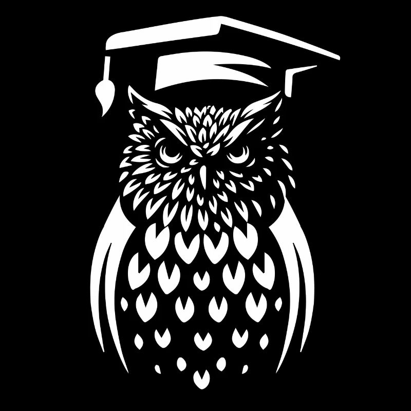Owl with graduation hat