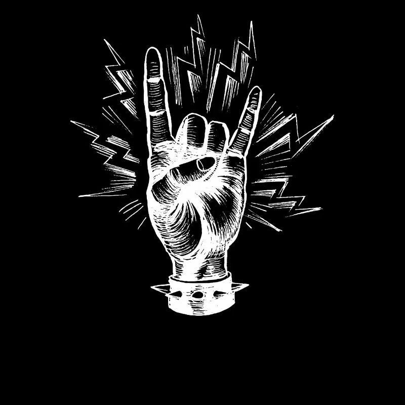 DEVIL ROCK GESTURE I Tshirt Mano cornuta