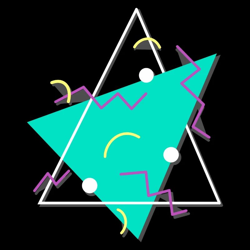 Typical 80s pattern triangles shapes