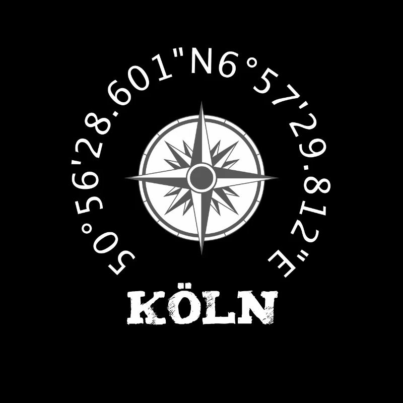 Compas de Cologne coordonnées longitude cadeau