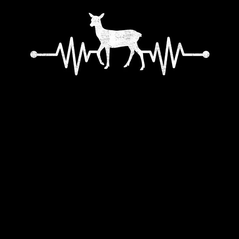 Reh EKG Hirsch Herzschlag Jäger Puls Geschenk
