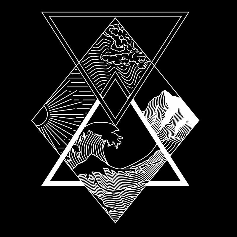 Les éléments - eau, terre, feu, air