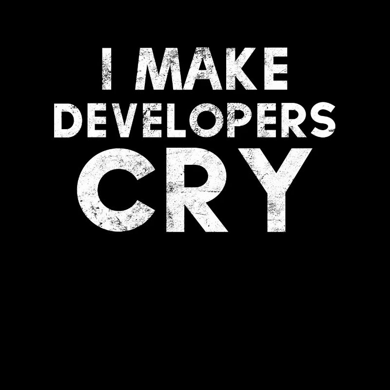 Je fais pleurer les développeurs distressed design QA