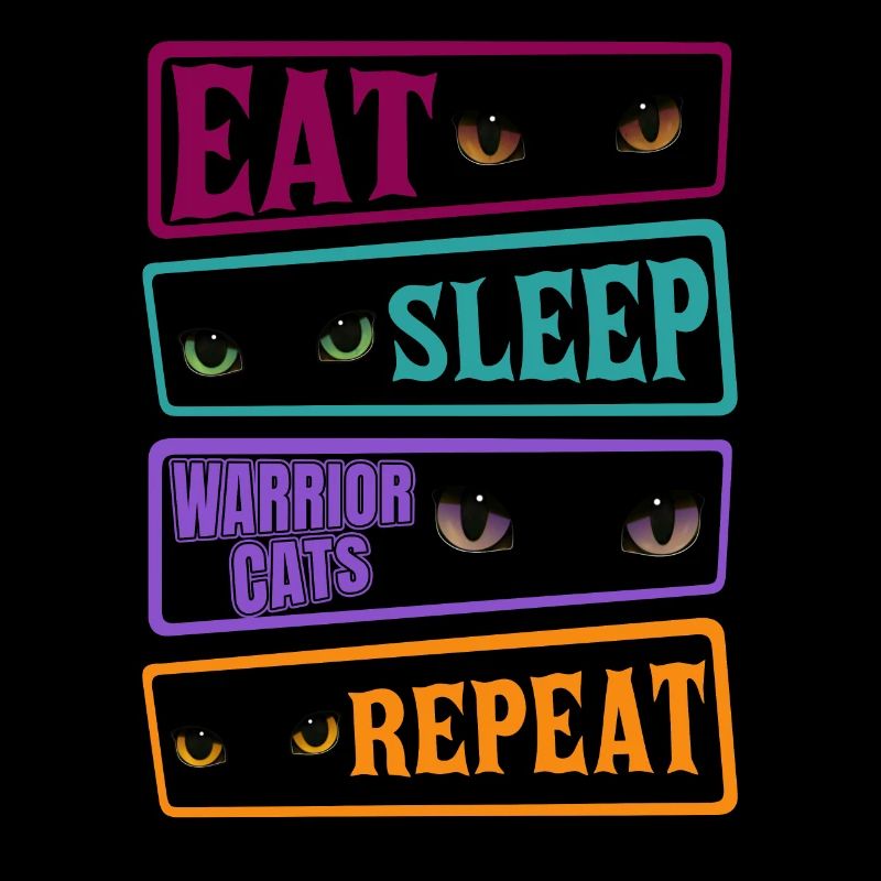 Manger chat chat chat répète chats chats guerrier