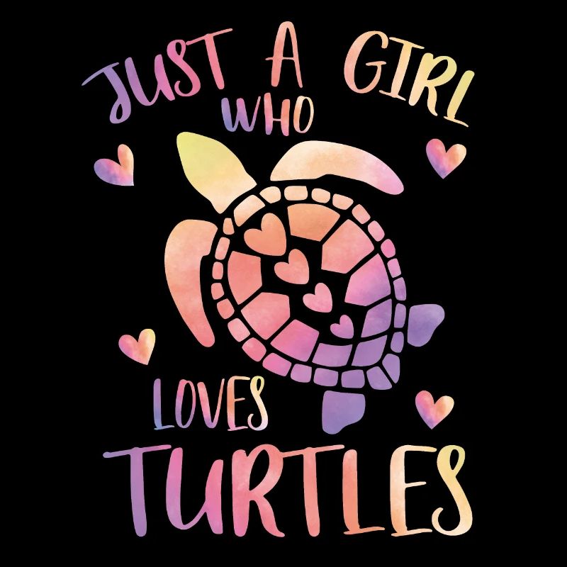 Nur ein Mädchen, das Schildkröten liebt