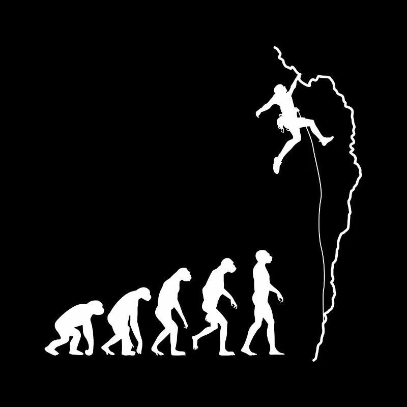 Klettern Evolution Bouldern Kletterer Geschenk