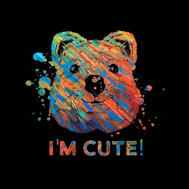 Perfektes, buntes, cooles Quokkashirt mit Spruch