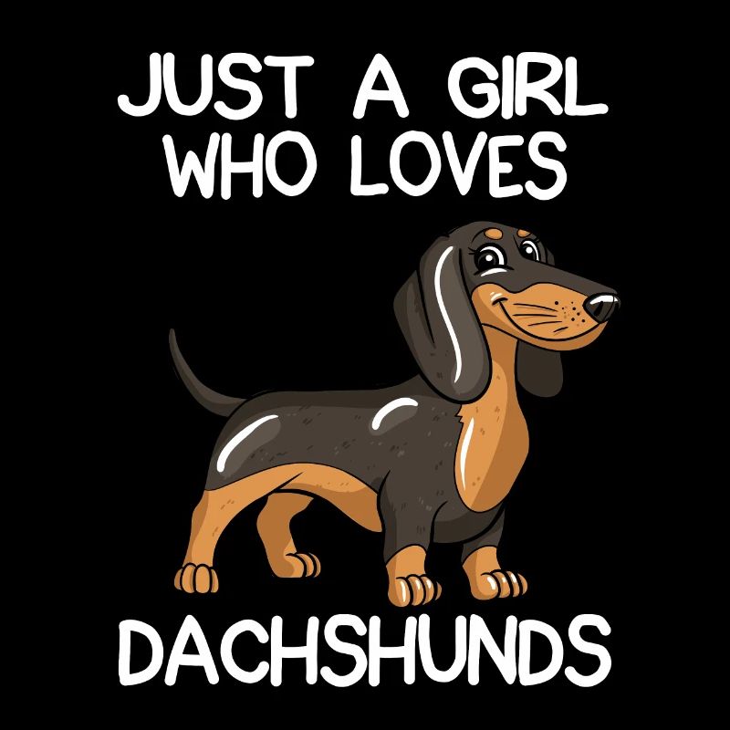 Nur ein Mädchen, das Dackel liebt