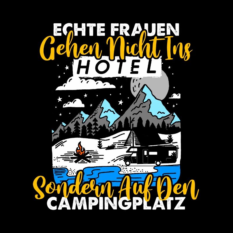 Frauen Camping Wohnmobil Wohnwagen Campingplatz