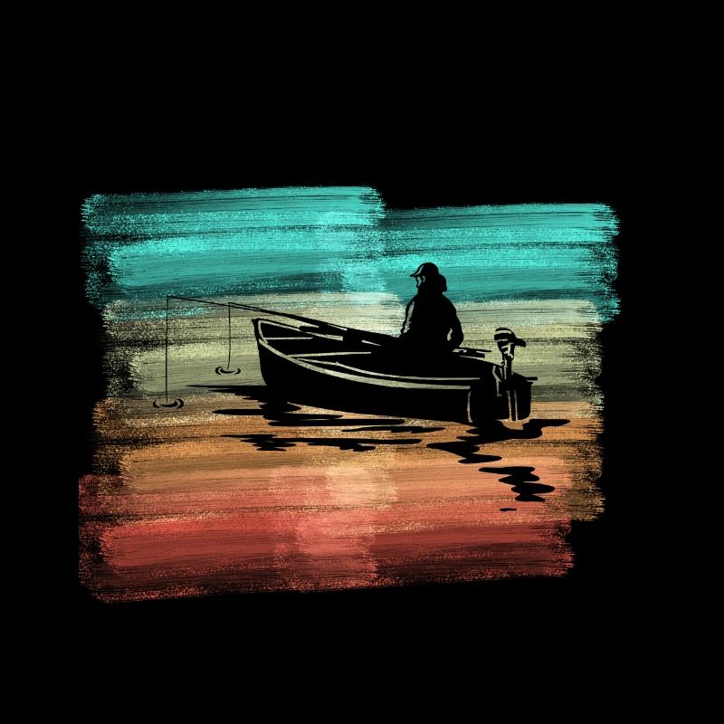 Pêcheur à la pêche en bateau
