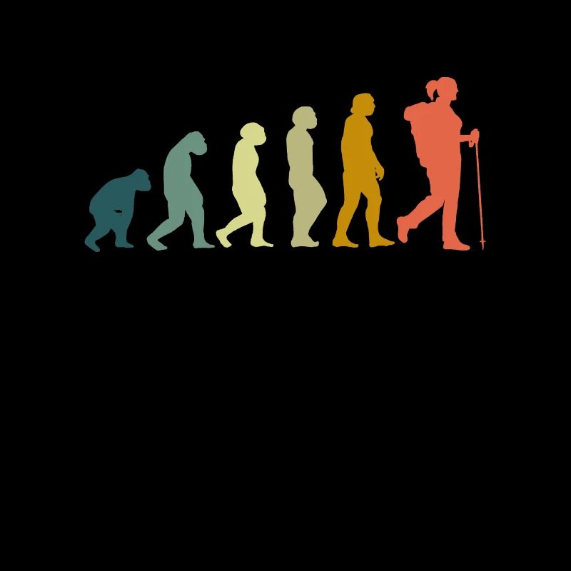 Evolution Wanderin Backpacker pèlerin Wanderwoman