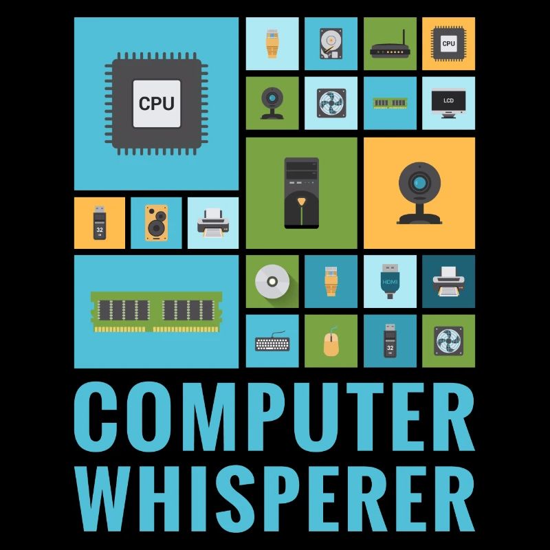 Computer Whisperer Lustiger IT Tech Support Helpdesk