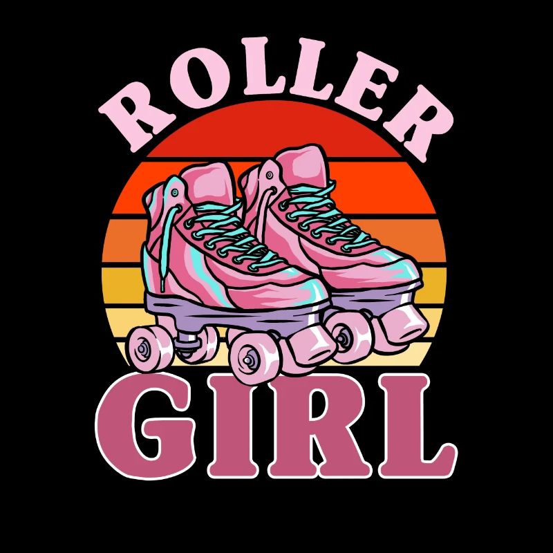 Roller Skating, Rollschuh Motiv, Mädchen, Kinder