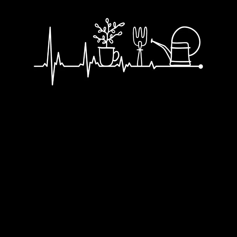 Gartenarbeit Geschenk Herzschlag EKG Herzfrequenz