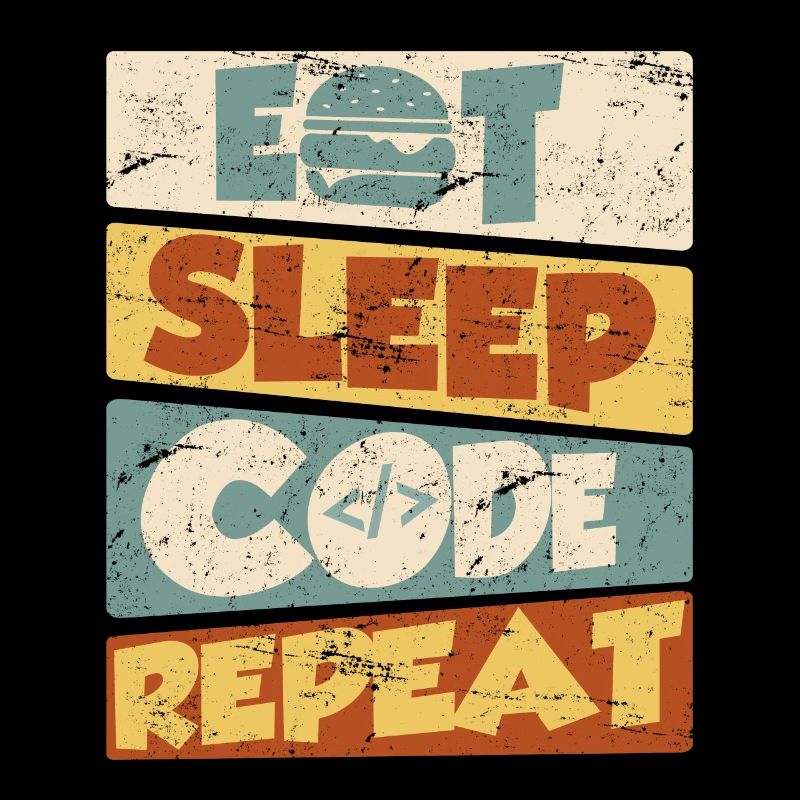 Programmierer Entwickler IT Spruch Eat Sleep Code