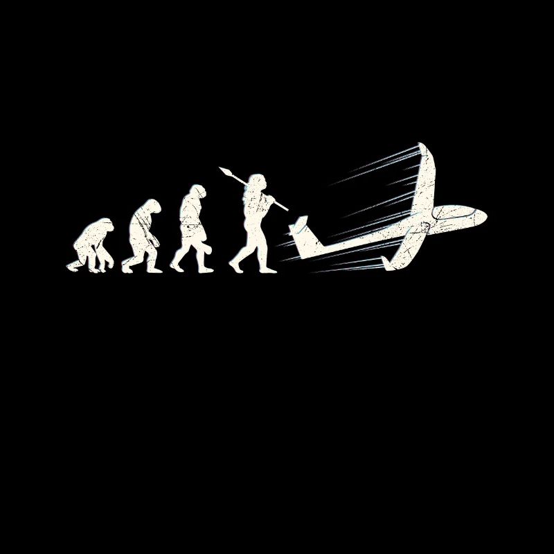 Segelflugzeug Pilot Evolution Affe Mensch