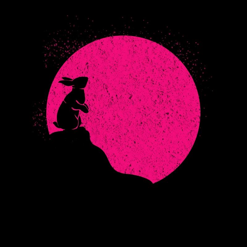 Blood Moon with Rabbit Full Moon Rabbit Gift