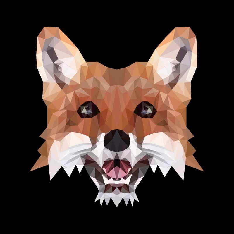 Fuchs Polygon Geometrisch Waldtier Geschenkidee