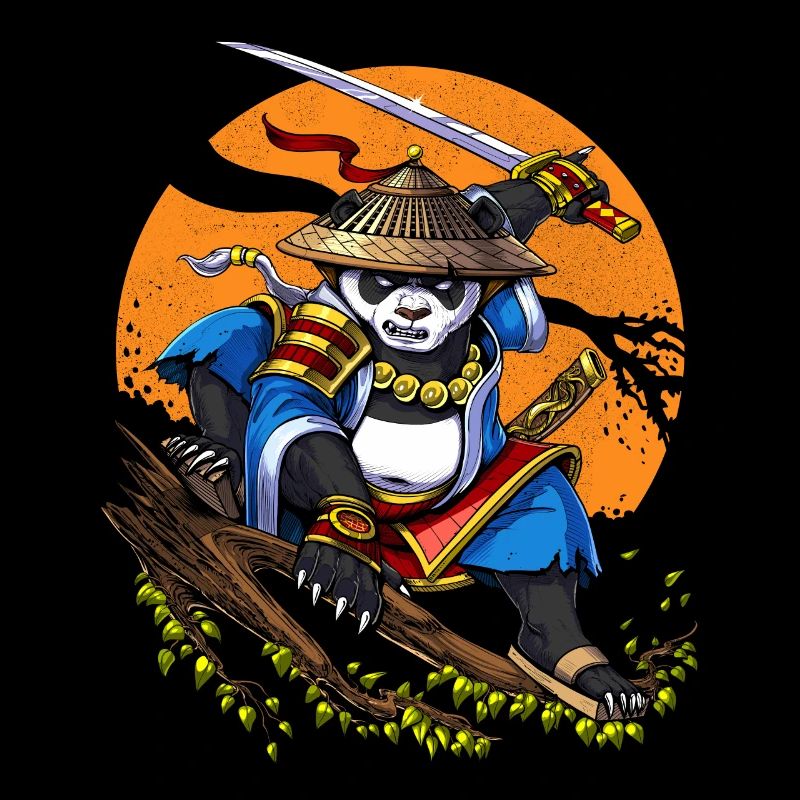 Panda Bär Samurai