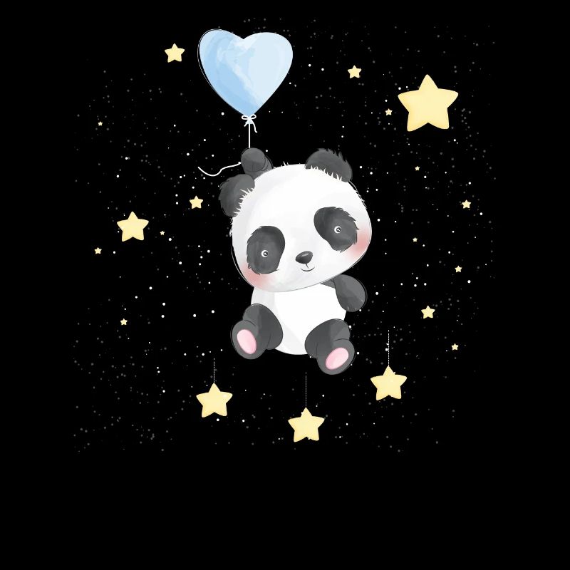 Panda de l’espace avec des étoiles