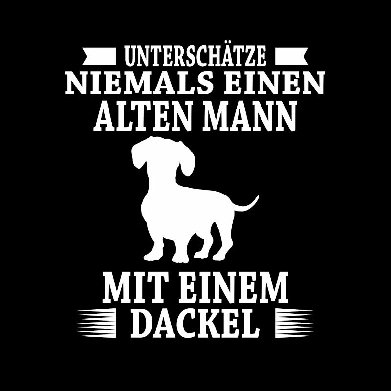 Alten Mann Dackel Geschenk