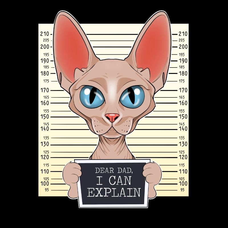 Sphynx Cat Dad I Dear Dad I Can Explain I Sphynx