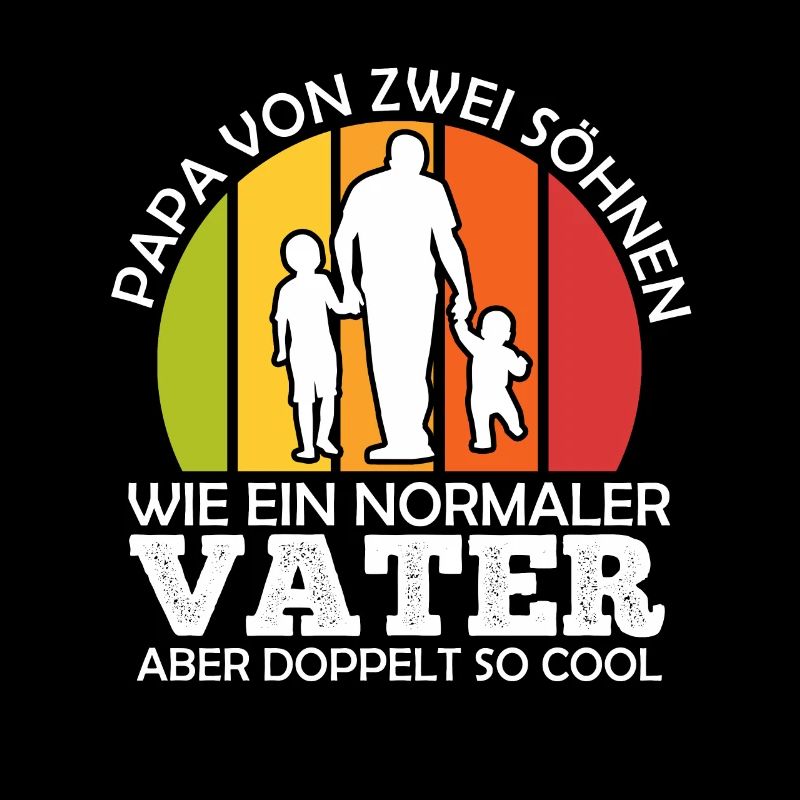 Papa 2 Kinder Vater 2 Söhne
